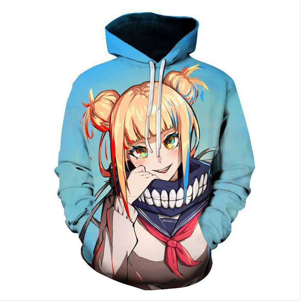 Unisex My Hero Academia Hoodies Himiko Toga Printed Pullover