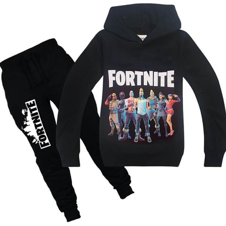 Fortnite Print Long Sleeve Pullover And Top with Pants Set for