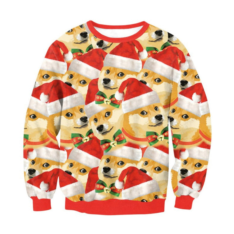 Christmas CatDog Nickelodeon Ugly Christmas 3D Sweater Gift For Men And  Women - Banantees