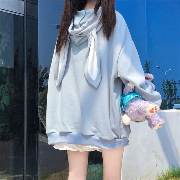 Mori Girls - Bear Print Short-Sleeve Hoodie