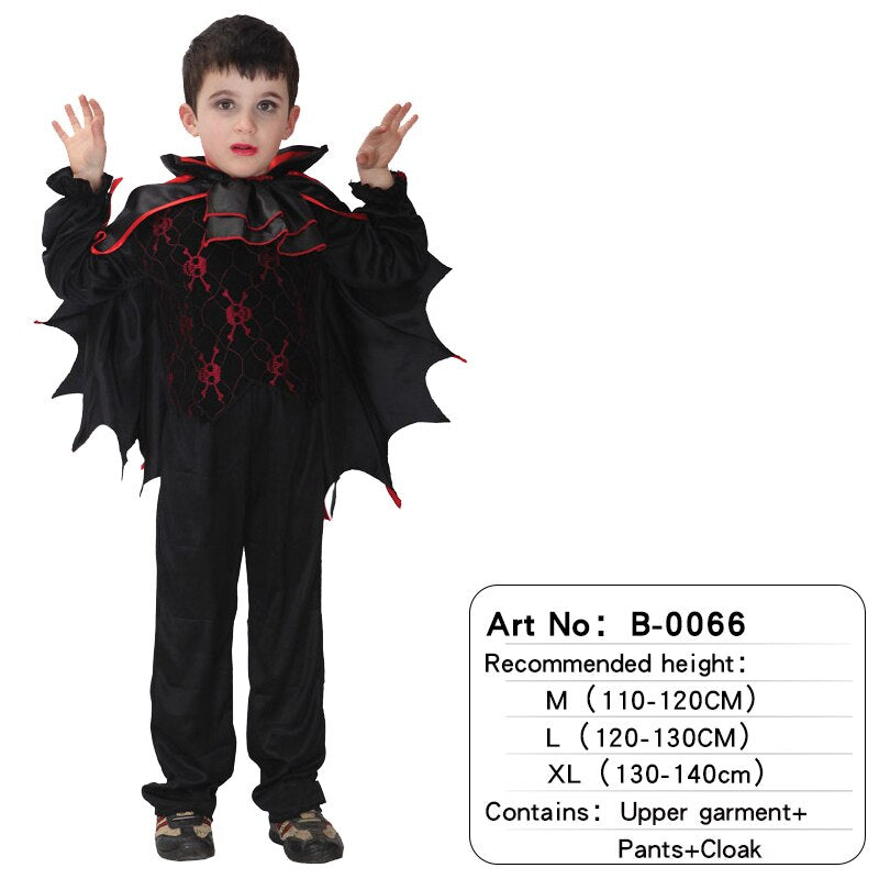 Halloween scary children cosplay clothing masquerade cosplay costume stage costumes  vampire cosplay outfits for boy