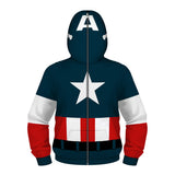 The Avengers Movie Boys Face Covered Captain America Cosplay Kids Sweatshirts Jacket Hoodies With Zipper for Children