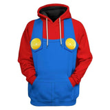 Super Mario Bros Game Mario Luigi Bowser Peach Donkey Kong Unisex Adult Cosplay 3D Print Sweatshirt Pullover