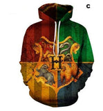 Unisex Harry Potter Printed Big Pocket Hooded Sweatshirt Hoodie Pullover