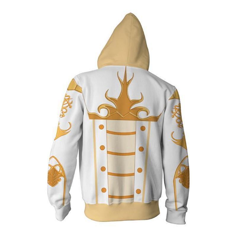 Pretty Elf Race Serve the God of Water Elven Scout Game Unisex Adult Cosplay Zip Up 3D Print Hoodies Jacket Sweatshirt