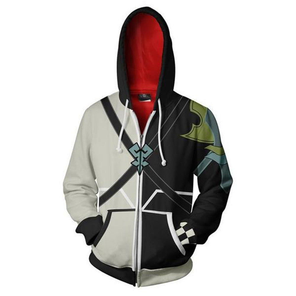 Kingdom Hearts Game Ventus Ven Cosplay Unisex 3D Printed Hoodie Sweatshirt Jacket With Zipper