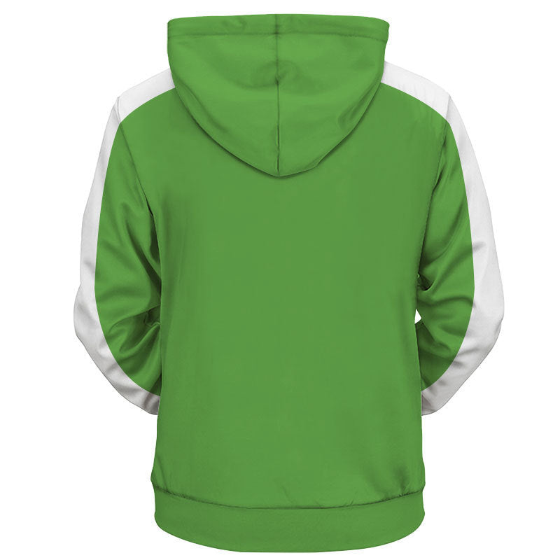 Dragon Ball Anime Son Goku Kakarotto 35 Green Adult Cosplay Unisex 3D Printed Hoodie Pullover Sweatshirt Jacket With Zipper