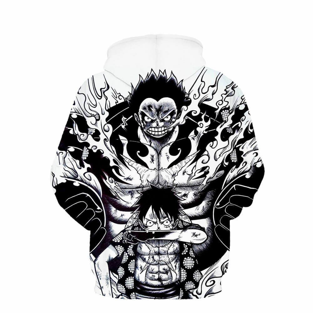 One Piece Anime Monkey D. Luffy Black Cosplay Unisex 3D Printed Hoodie Pullover Sweatshirt