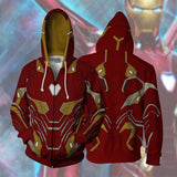 Avengers Movie Iron Man Style 6 Cosplay Unisex 3D Printed Hoodie Sweatshirt Jacket With Zipper