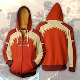 Avatar The Last Airbender Anime Fire Ferret Unisex Adult Cosplay Zip Up 3D Print Hoodie Jacket Sweatshirt