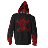 One Piece Anime Whitebeard Pirates Portgas D Ace Cosplay Unisex 3D Printed Hoodie Pullover Sweatshirt Jacket With Zipper