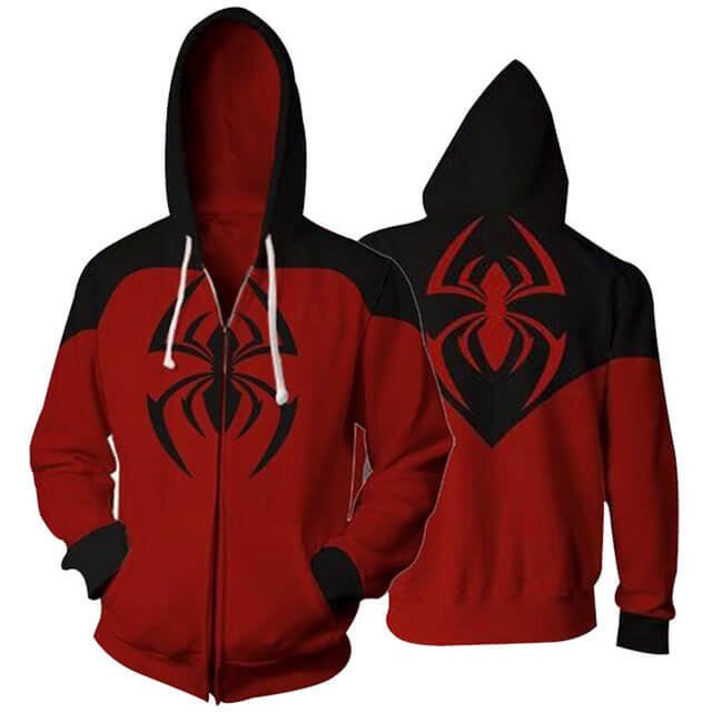Spider-Man Movie Peter Benjamin Parker 9 Unisex Adult Cosplay Zip Up 3D Print Hoodies Jacket Sweatshirt