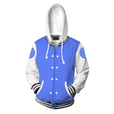 River City Girls 2 Kyoko Game Blue Unisex Adult Cosplay Zip Up 3D Print Hoodies Jacket Sweatshirt