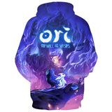 Ori and the Will of the Wisps Game Purple Unisex Adult Cosplay 3D Print Jacket Sweatshirt