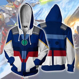 Gundam Seed Anime Duel Uniform Unisex Adult Cosplay Zip Up 3D Print Hoodie Jacket Sweatshirt