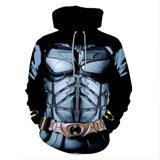Unisex Batman Hoodies Zip Up 3D Print Cosplay Jacket Sweatshirt