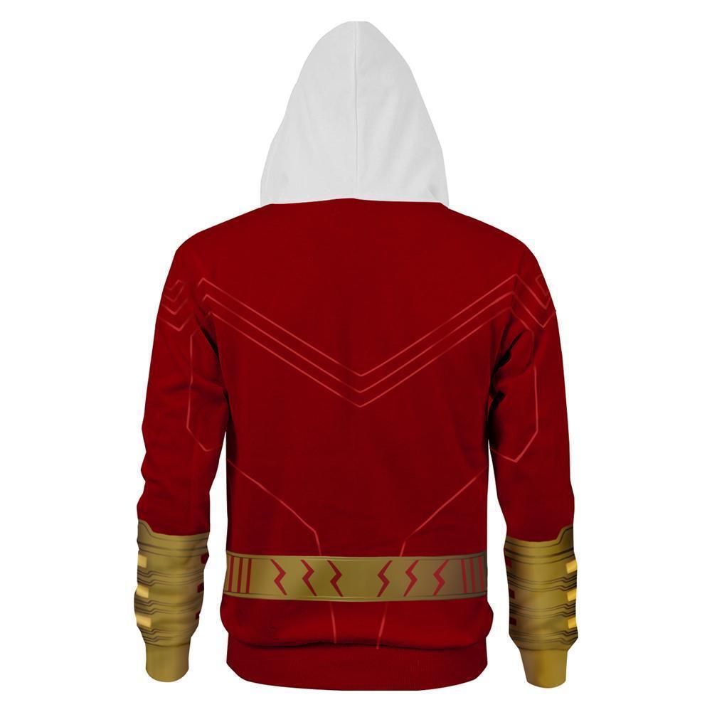Men's Captain Billy Batson Hoodie Adult 3D Print Jacket Cosplay Costume Sweatshirt