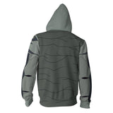 Unisex Shinigami Hoodies Death Note Zip Up 3D Print Jacket Sweatshirt