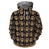 Unisex Friday the 13th Hoodies Jason Voorhees Mask Printed Pullover Jacket Sweatshirt