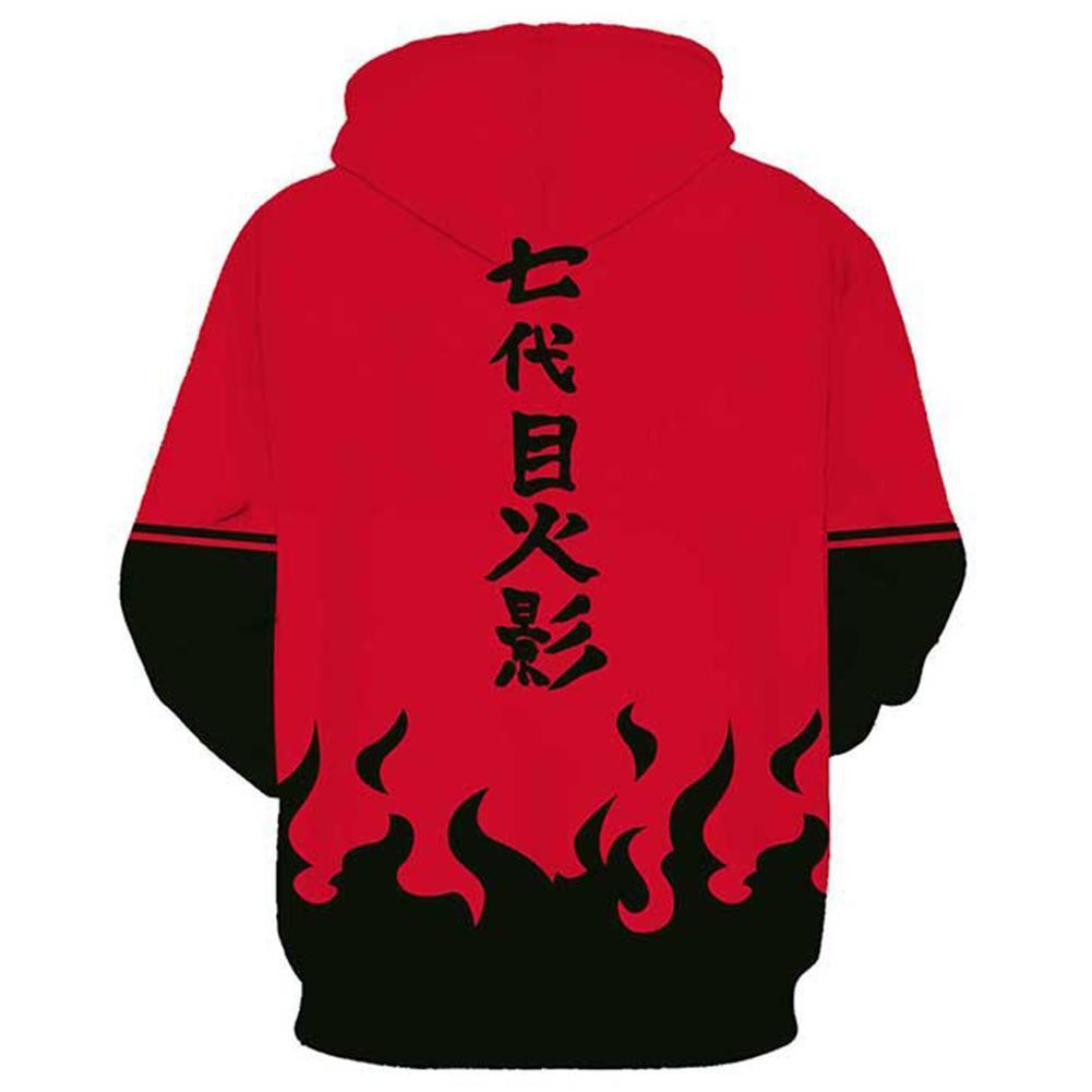 Unisex Seventh Hokage Hoodies Naruto Pullover 3D Print Jacket Sweatshirt