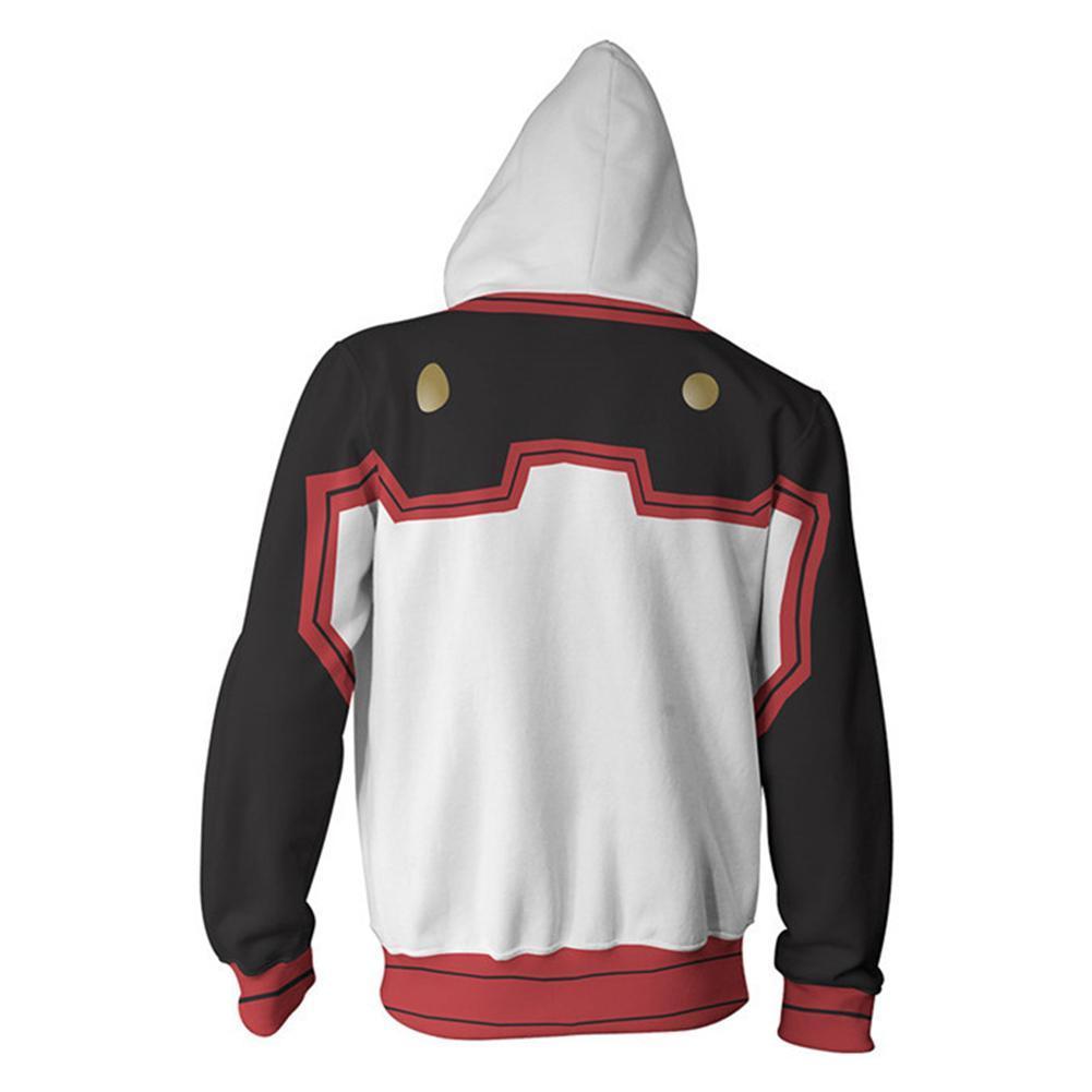 Unisex SAO Hoodies Sword Art Online Zip Up 3D Print Jacket Sweatshirt