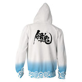 Unisex Sakata Gintoki Hoodies Gintama Zip Up 3D Print Jacket Sweatshirt