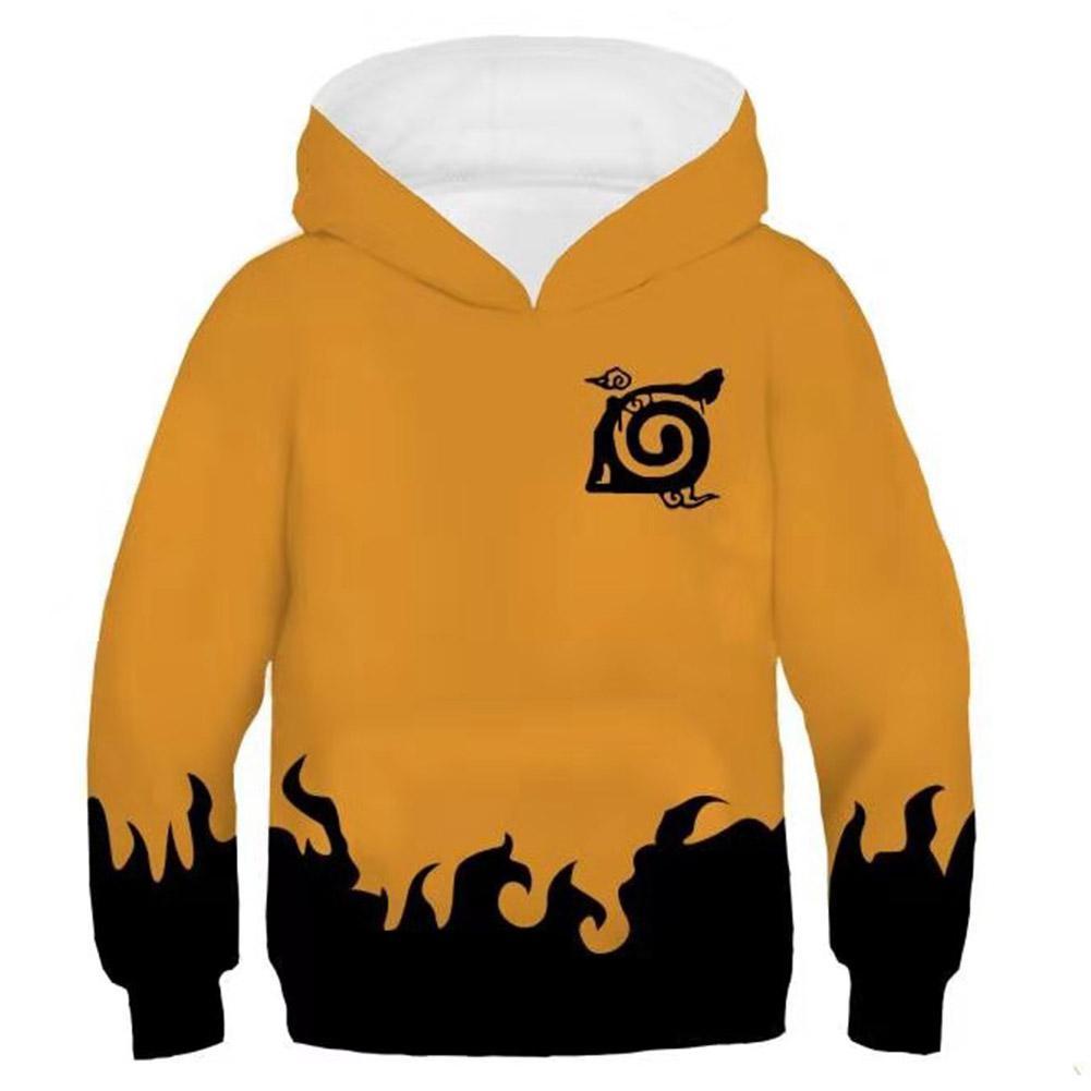 Kids Kyuubi Seal Hoodies Naruto Pullover 3D Print Jacket Sweatshirt