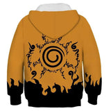 Kids Kyuubi Seal Hoodies Naruto Pullover 3D Print Jacket Sweatshirt