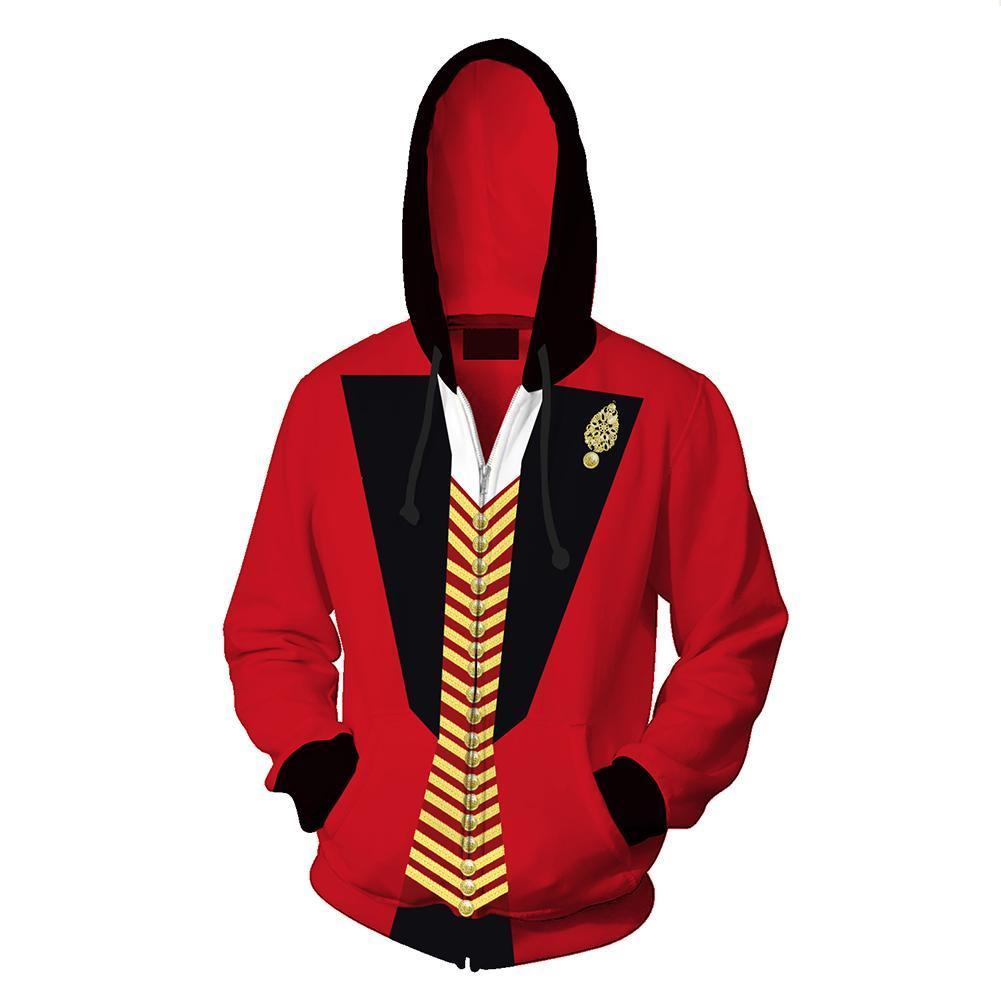 Unisex P.T. Barnum Hoodies The Greatest Showman Zip Up 3D Print Jacket Sweatshirt