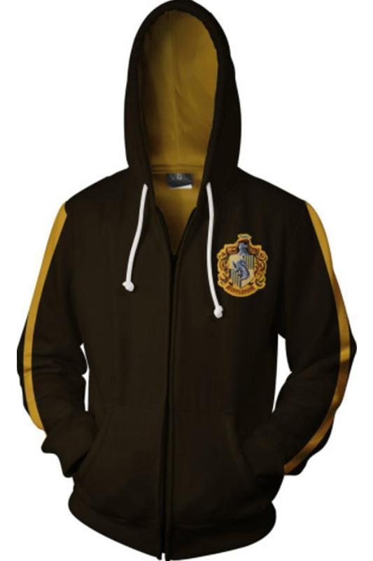 Teen Hoodie Harry Potter Hogwarts Zip-Up Sweatshirt Unisex
