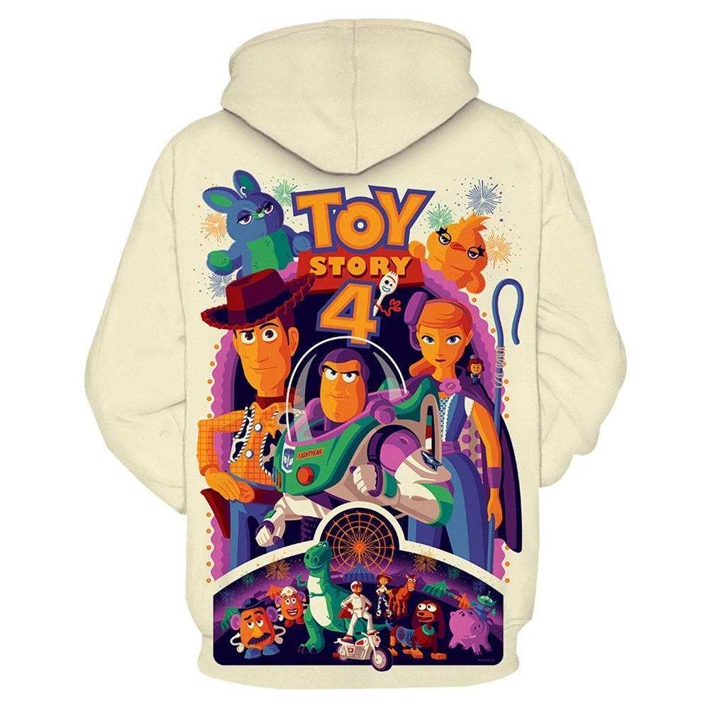 Unisex Toy Story 4 Hoodies All Role Printed Pullover Jacket Sweatshirt