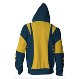 Unisex Wolverine Hoodies X-Men Zip Up 3D Print Jacket Sweatshirt