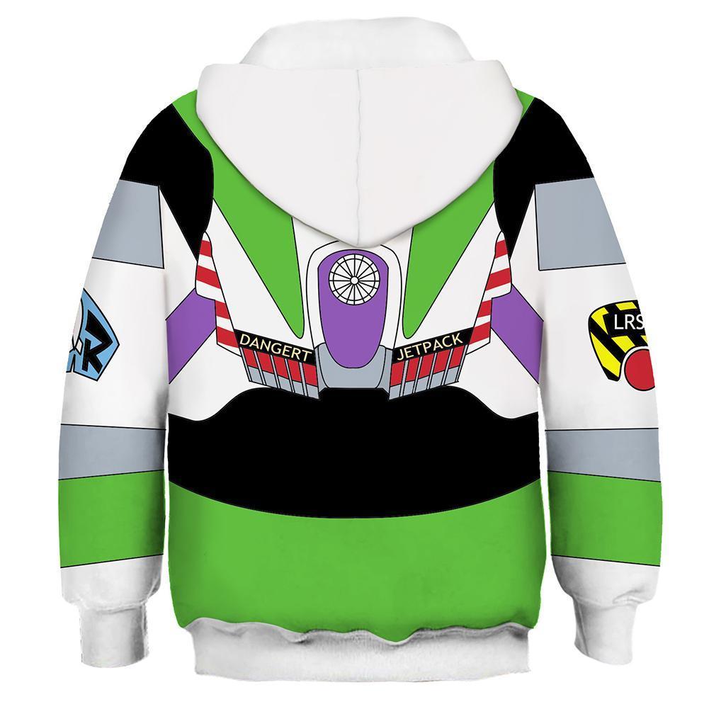 Kids Buzz Lightyear Hoodies Toy Story Pullover 3D Print Jacket Sweatshirt