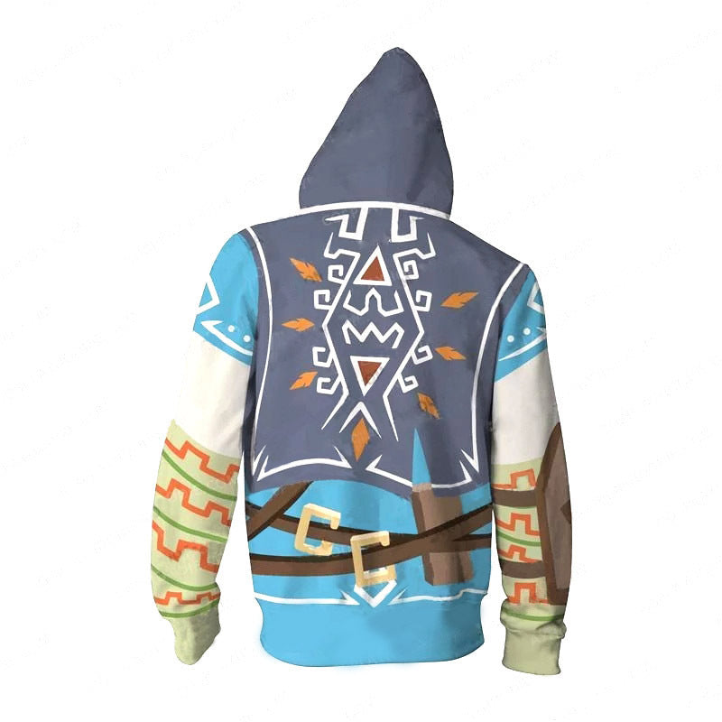 The Legend of Zelda Link Game Unisex 3D Printed Hoodie Sweatshirt Jacket With Zipper