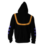 Unisex Korosensei Hoodies Assassination Classroom Zip Up 3D Print Jacket Sweatshirt