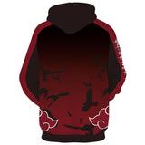 Unisex Akatsuki Organization Hoodies Naruto Pullover 3D Print Jacket Sweatshirt