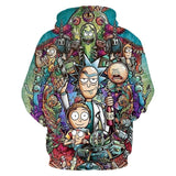 Unisex Hoodies Rick and Morty Printed Pullover 3D Print Jacket Sweatshirt