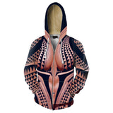 Unisex Arthur Curry Hoodies Aquaman Zip Up 3D Print Jacket Sweatshirt Style C