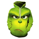 How the Grinch Stole Christmas Grinch Green Adult Cosplay 3D Print Hoodie Pullover Sweatshirt