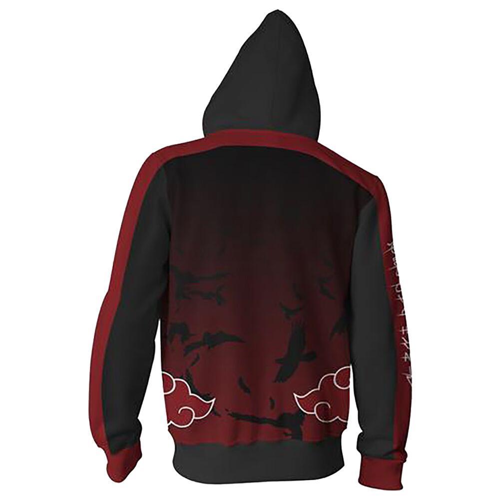 Unisex Hoodies Naruto Zip Up 3D Print Jacket Sweatshirt