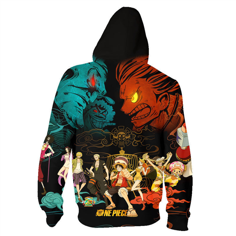 One Piece Anime Family Photo Cosplay Unisex 3D Printed Hoodie Pullover Sweatshirt Jacket With Zipper
