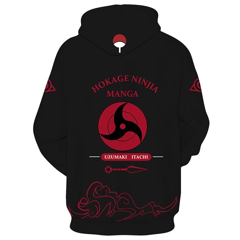 Unisex Uchiha Itachi Hoodies Naruto Pullover 3D Print Jacket Sweatshirt