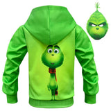 Kids The Grinch Stole Christmas Hoodie Full Print Sublimation 3D Digital Hoodies