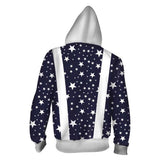 Unisex Elton John Hoodies Rocketman Zip Up 3D Print Jacket Sweatshirt