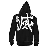 Unisex Demon Slayer: Kimetsu no Yaiba Cosplay Hoodies Zip Up 3D Print Jacket Sweatshirt