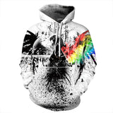 Eagle Oil Painting Style Animal Unisex Adult Cosplay 3D Printed Hoodie Pullover Sweatshirt