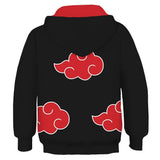 Kids Akatsuki Organization Hoodies Naruto Pullover 3D Print Jacket Sweatshirt