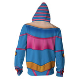 Unisex Dark Magician Girl Hoodies Yu-Gi-Oh! Zip Up 3D Print Jacket Sweatshirt