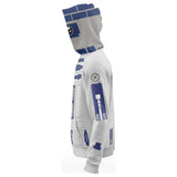 Star Wars Movie Robot R2-D2 Adult Unisex Zip Up 3D Print Hoodie Jacket Sweatshirt