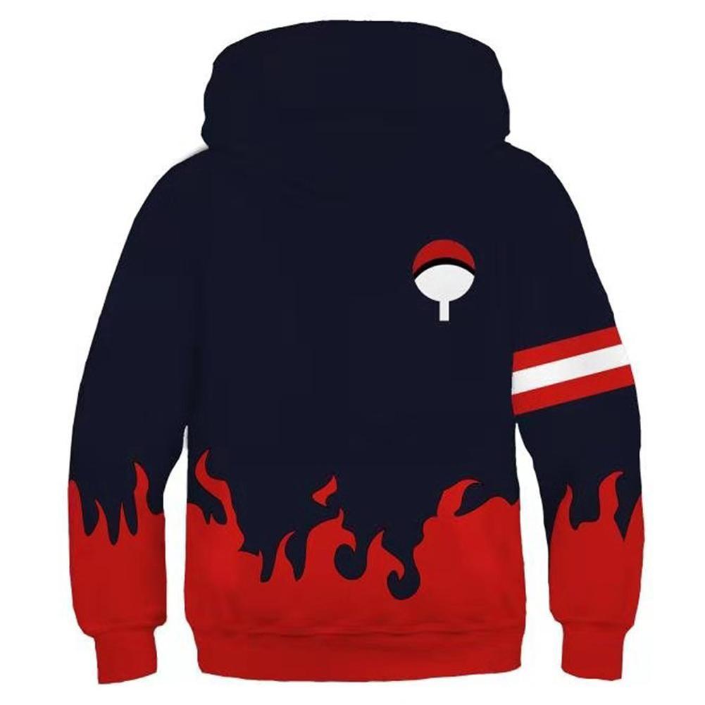 Kids Naruto Uchiha Hoodies Naruto Pullover 3D Print Jacket Sweatshirt